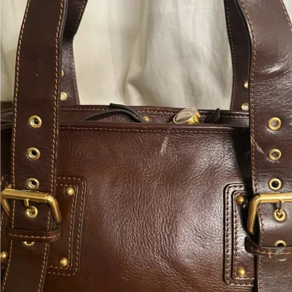 Vintage Marc Jacob Brown Patti Satchel Leather Bag - Picture 6 of 16